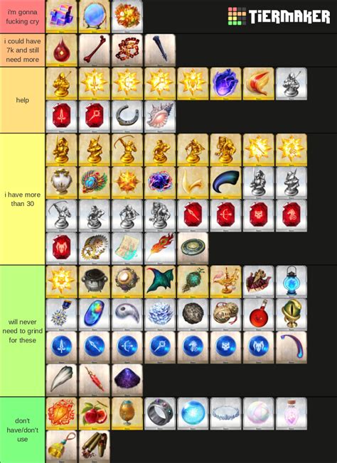 fgo material list.